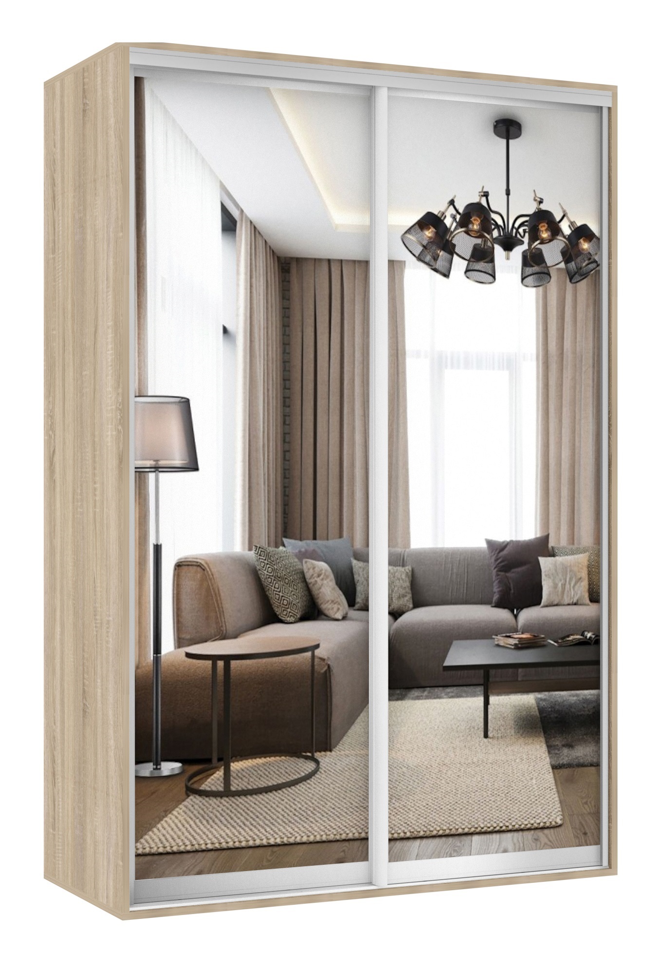 Шкаф-купе SHELS HOME 1200х600х2100 Зеркало